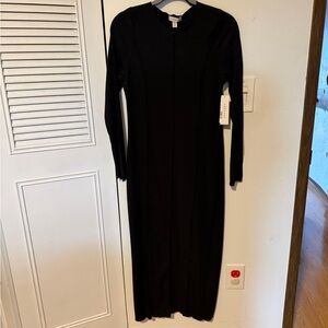 Topshop Black Long Sleeve Dress